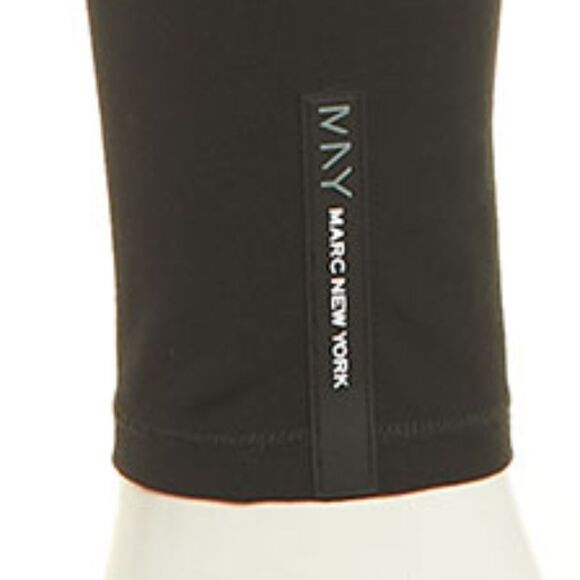 Marc New York Leggings Performance Basic Long Length Black Logo Hem Patch Small - Picture 3 of 11